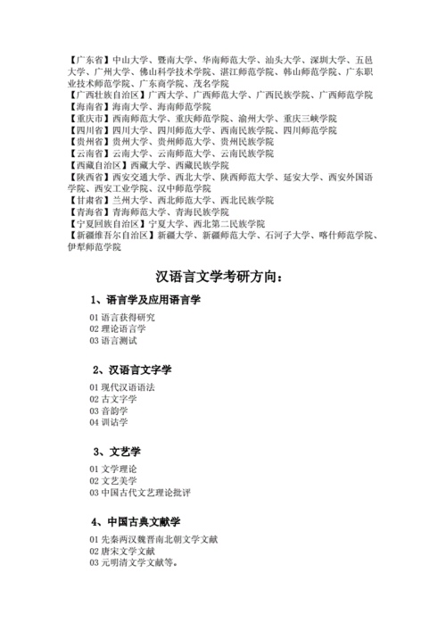 汉语言文学10大考研方向全方位解读 汉语言文学考研方向