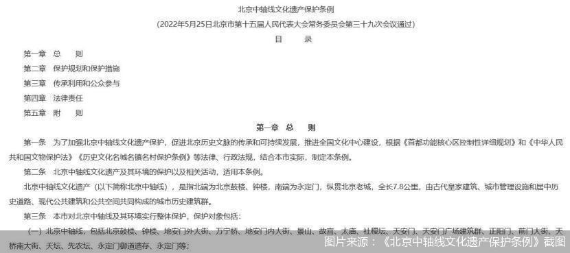 《北京中轴线文化遗产保护条例》全文发布!2022年10月1日起施行 如何把文化遗产保护